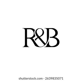 Initial Letter Logo. Ampersand Symbol. Logotype design. Simple Luxury Black Flat Vector RB