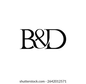 Initial Letter Logo. Ampersand Symbol. Logotype design. Simple Luxury Black Flat Vector BD