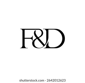 Initial Letter Logo. Ampersand Symbol. Logotype design. Simple Luxury Black Flat Vector FD