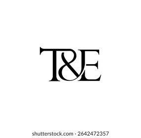 Initial Letter Logo. Ampersand Symbol. Logotype design. Simple Luxury Black Flat Vector TE