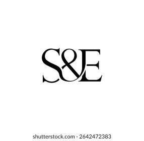 Initial Letter Logo. Ampersand Symbol. Logotype design. Simple Luxury Black Flat Vector SE