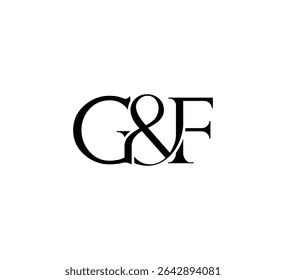Initial Letter Logo. Ampersand Symbol. Logotype design. Simple Luxury Black Flat Vector GF