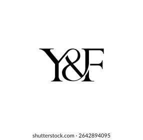 Initial Letter Logo. Ampersand Symbol. Logotype design. Simple Luxury Black Flat Vector YF