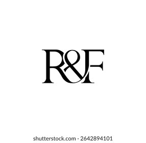 Initial Letter Logo. Ampersand Symbol. Logotype design. Simple Luxury Black Flat Vector RF