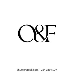 Initial Letter Logo. Ampersand Symbol. Logotype design. Simple Luxury Black Flat Vector OF