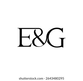 Initial Letter Logo. Ampersand Symbol. Logotype design. Simple Luxury Black Flat Vector EG