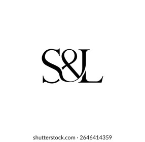 Initial Letter Logo. Ampersand Symbol. Logotype design. Simple Luxury Black Flat Vector SL
