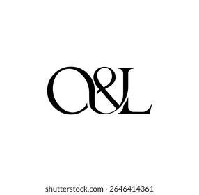 Initial Letter Logo. Ampersand Symbol. Logotype design. Simple Luxury Black Flat Vector OL