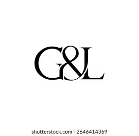 Logotipo inicial da letra. Símbolo de E Comercial. Design de logotipo. Simples Luxo Preto Plana Vetor GL