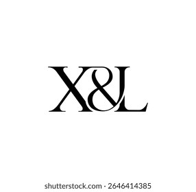 Initial Letter Logo. Ampersand Symbol. Logotype design. Simple Luxury Black Flat Vector XL