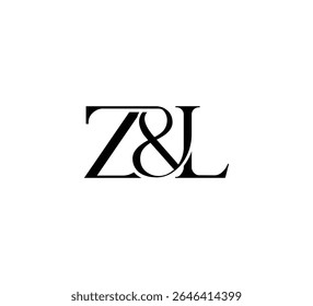Initial Letter Logo. Ampersand Symbol. Logotype design. Simple Luxury Black Flat Vector ZL