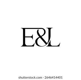 Initial Letter Logo. Ampersand Symbol. Logotype design. Simple Luxury Black Flat Vector EL