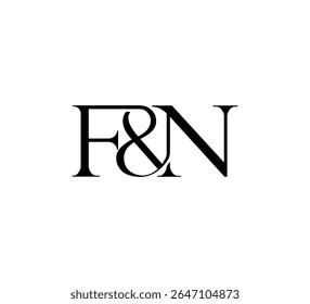 Initial Letter Logo. Ampersand Symbol. Logotype design. Simple Luxury Black Flat Vector FN