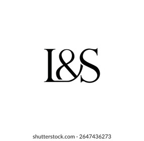 Initial Letter Logo. Ampersand Symbol. Logotype design. Simple Luxury Black Flat Vector LS