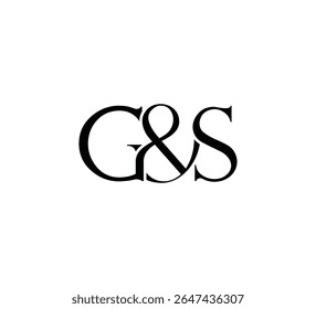 Initial Letter Logo. Ampersand Symbol. Logotype design. Simple Luxury Black Flat Vector GS