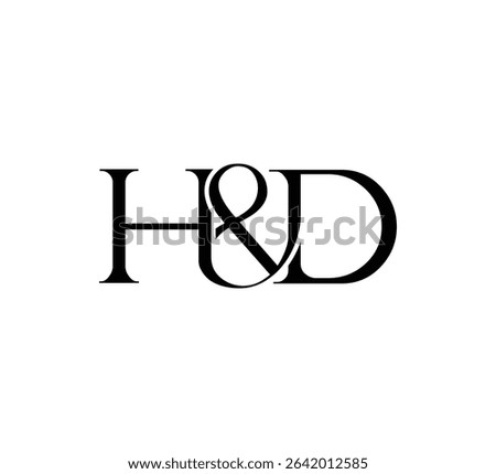 Initial Letter Logo. Ampersand Symbol. Logotype design. Simple Luxury Black Flat Vector HD