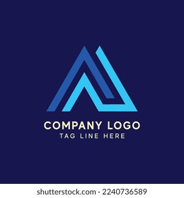 initial letter logo AN, NA, logo template