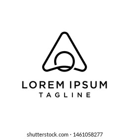 Initial Letter Logo AO, OA Logo Template