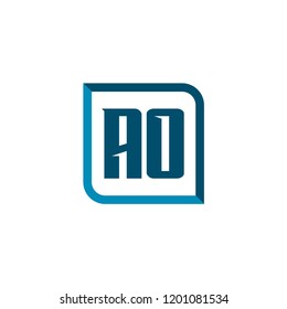 Initial Letter Logo AO Template Design