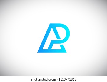 Initial letter logo AP, PA, logo template