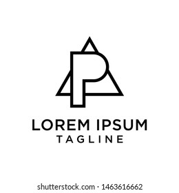 Initial letter logo AP, PA, logo template