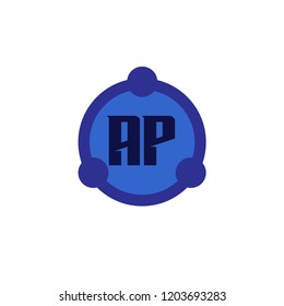 Initial Letter Logo AP Template Design