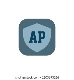 Initial Letter Logo AP Template Design