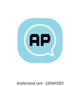 Initial Letter Logo AP Template Design