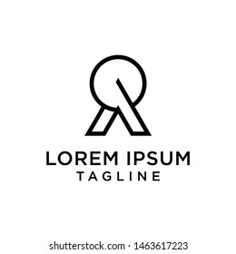 Initial letter logo AQ,  QA,  logo template