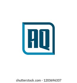 Initial Letter Logo AQ Template Design