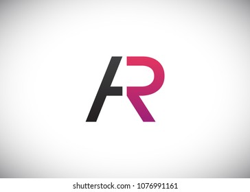 initial letter logo AR, RA, logo template