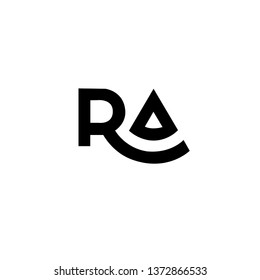 initial letter logo ar, ra, logo template - Vector 