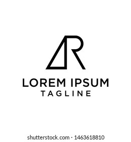 Initial letter logo AR, RA, logo template