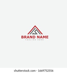 logotipo de letra inicial ASI, plantilla de logotipo SA