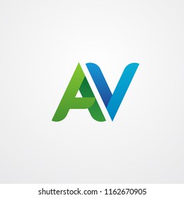 initial letter logo AV, logo template