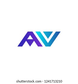 Initial letter logo AV, logo template