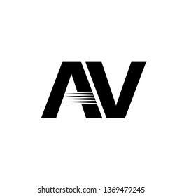 initial letter logo AV, VA, logo template - Vector