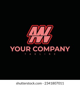 initial letter logo "AW" for your company or brand