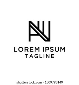 initial letter logo AW,WA, logo template