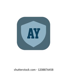 Initial Letter Logo AY Template Design