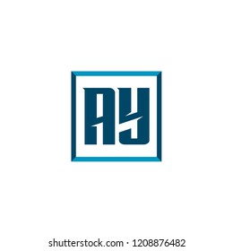 Initial Letter Logo AY Template Design
