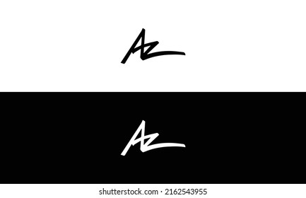 Initial letter logo AZ logo template