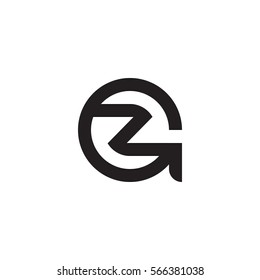 initial letter logo az, za, z inside a rounded lowercase black monogram