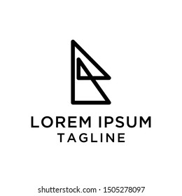 initial letter logo B4, logo template 