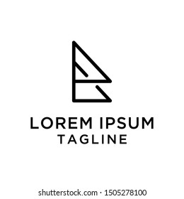 initial letter logo B4, logo template 