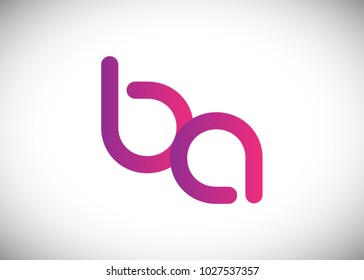 initial letter logo BA