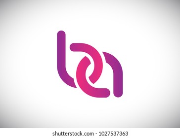 initial letter logo BA