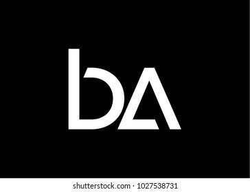 initial letter logo BA