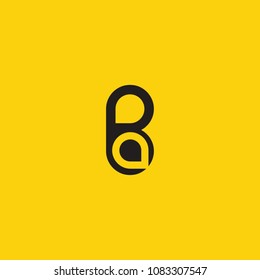 initial letter logo ba