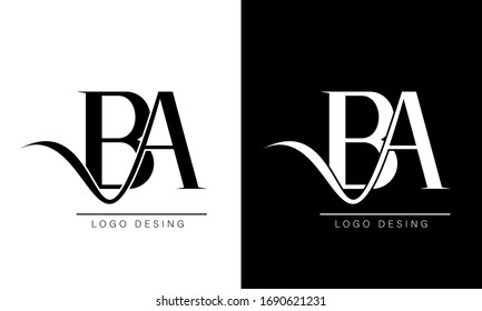initial letter logo BA,AB, logo template
